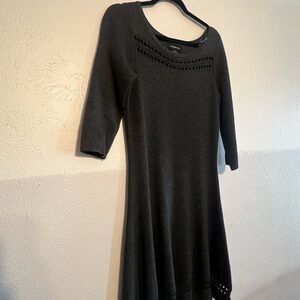 Liz Claiborne Dark Gray Long Sleeve Dress